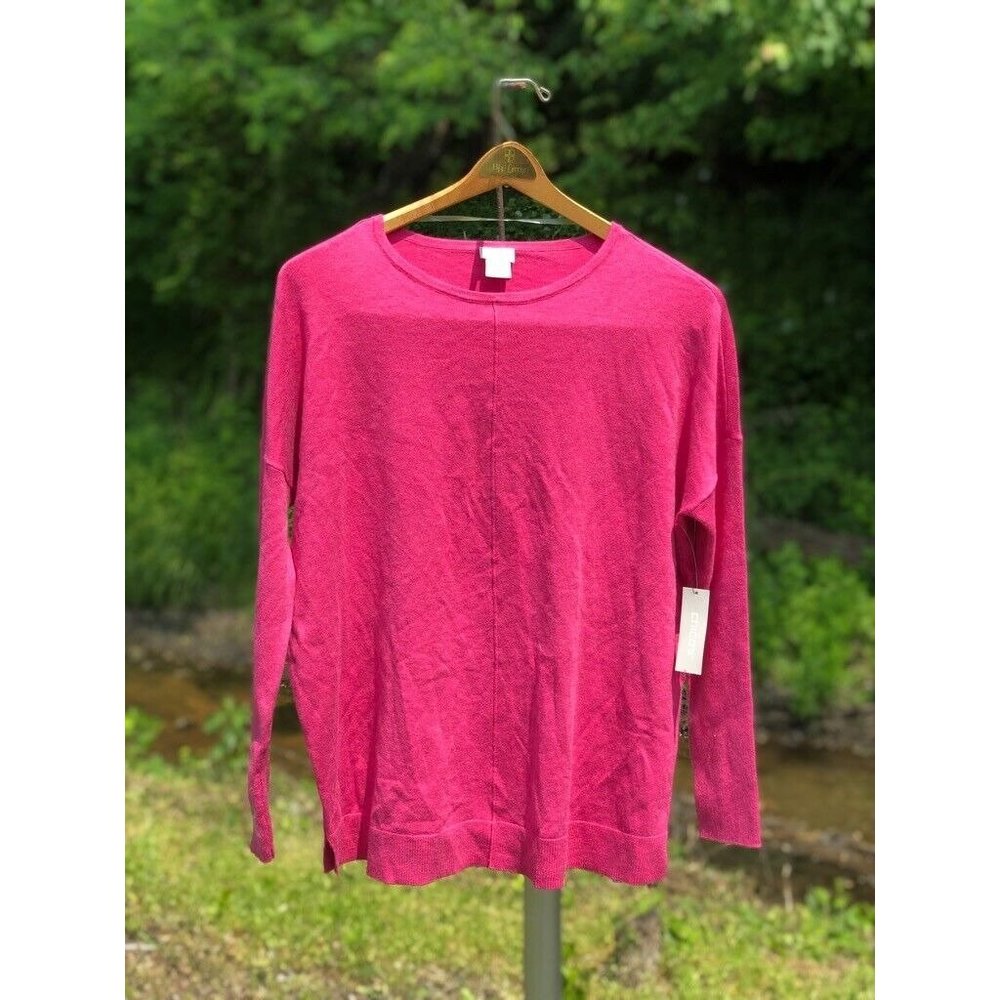 Chicos Pink Center Seam Pullover Sweater